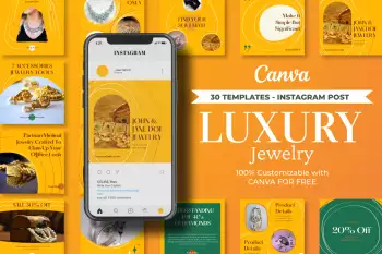 Templates Jewelry Instagram Post Design Popo