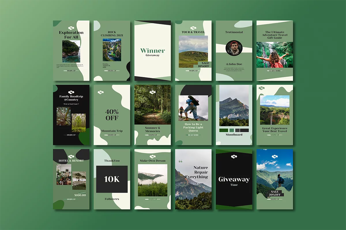 18 Best Instagram Story Templates Agave Green Travel - DESIGNPOPO