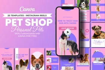 instagram reels templates pet shop